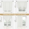 image:imageDriftAway Double Layer Linen Blackout Tie Up Curtains Thermal Insulated Fully Lined Balloon Roman Shade Bathroom Window Adjustable Rod Pocket for Small Window 31 Inch by 47 Inch YellowIvory Cream