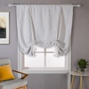 image:imageDriftAway Double Layer Linen Blackout Tie Up Curtains Thermal Insulated Fully Lined Balloon Roman Shade Bathroom Window Adjustable Rod Pocket for Small Window 31 Inch by 47 Inch YellowLight Ivory