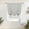image:imageDriftAway Double Layer Linen Blackout Tie Up Curtains Thermal Insulated Fully Lined Balloon Roman Shade Bathroom Window Adjustable Rod Pocket for Small Window 31 Inch by 47 Inch YellowGrey