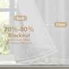 image:imageDriftAway Double Layer Linen Blackout Tie Up Curtains Thermal Insulated Fully Lined Balloon Roman Shade Bathroom Window Adjustable Rod Pocket for Small Window 31 Inch by 47 Inch YellowWhite