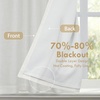 image:imageDriftAway Double Layer Linen Blackout Tie Up Curtains Thermal Insulated Fully Lined Balloon Roman Shade Bathroom Window Adjustable Rod Pocket for Small Window 31 Inch by 47 Inch YellowIvory Cream