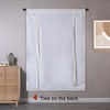 image:imageDriftAway Double Layer Linen Blackout Tie Up Curtains Thermal Insulated Fully Lined Balloon Roman Shade Bathroom Window Adjustable Rod Pocket for Small Window 31 Inch by 47 Inch YellowLight Ivory