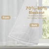 image:imageDriftAway Double Layer Linen Blackout Tie Up Curtains Thermal Insulated Fully Lined Balloon Roman Shade Bathroom Window Adjustable Rod Pocket for Small Window 31 Inch by 47 Inch YellowWhite