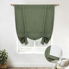 image:imageDriftAway Double Layer Linen Blackout Tie Up Curtains Thermal Insulated Fully Lined Balloon Roman Shade Bathroom Window Adjustable Rod Pocket for Small Window 31 Inch by 47 Inch YellowOlive Green
