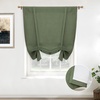 image:imageDriftAway Double Layer Linen Blackout Tie Up Curtains Thermal Insulated Fully Lined Balloon Roman Shade Bathroom Window Adjustable Rod Pocket for Small Window 31 Inch by 47 Inch YellowOlive Green