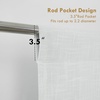 image:imageDriftAway Double Layer Linen Blackout Tie Up Curtains Thermal Insulated Fully Lined Balloon Roman Shade Bathroom Window Adjustable Rod Pocket for Small Window 31 Inch by 47 Inch YellowWhite