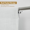 image:imageDriftAway Double Layer Linen Blackout Tie Up Curtains Thermal Insulated Fully Lined Balloon Roman Shade Bathroom Window Adjustable Rod Pocket for Small Window 31 Inch by 47 Inch YellowWhite