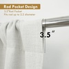 image:imageDriftAway Double Layer Linen Blackout Tie Up Curtains Thermal Insulated Fully Lined Balloon Roman Shade Bathroom Window Adjustable Rod Pocket for Small Window 31 Inch by 47 Inch YellowIvory Cream