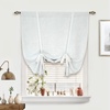 image:imageDriftAway Double Layer Linen Blackout Tie Up Curtains Thermal Insulated Fully Lined Balloon Roman Shade Bathroom Window Adjustable Rod Pocket for Small Window 31 Inch by 47 Inch YellowWhite