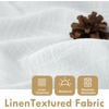 image:imageDriftAway Double Layer Linen Blackout Tie Up Curtains Thermal Insulated Fully Lined Balloon Roman Shade Bathroom Window Adjustable Rod Pocket for Small Window 31 Inch by 47 Inch YellowWhite