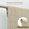 image:imageDriftAway Double Layer Linen Blackout Tie Up Curtains Thermal Insulated Fully Lined Balloon Roman Shade Bathroom Window Adjustable Rod Pocket for Small Window 31 Inch by 47 Inch YellowLight Khaki Llinen