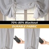 image:imageDriftAway Double Layer Linen Blackout Tie Up Curtains Thermal Insulated Fully Lined Balloon Roman Shade Bathroom Window Adjustable Rod Pocket for Small Window 31 Inch by 47 Inch YellowLight Ivory