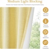 image:imageDriftAway Double Layer Linen Blackout Tie Up Curtains Thermal Insulated Fully Lined Balloon Roman Shade Bathroom Window Adjustable Rod Pocket for Small Window 31 Inch by 47 Inch YellowYellow