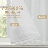 image:imageDriftAway Double Layer Linen Blackout Tie Up Curtains Thermal Insulated Fully Lined Balloon Roman Shade Bathroom Window Adjustable Rod Pocket for Small Window 31 Inch by 47 Inch YellowWhite