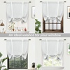 image:imageDriftAway Double Layer Linen Blackout Tie Up Curtains Thermal Insulated Fully Lined Balloon Roman Shade Bathroom Window Adjustable Rod Pocket for Small Window 31 Inch by 47 Inch YellowWhite