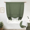 image:imageDriftAway Double Layer Linen Blackout Tie Up Curtains Thermal Insulated Fully Lined Balloon Roman Shade Bathroom Window Adjustable Rod Pocket for Small Window 31 Inch by 47 Inch YellowOlive Green