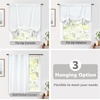 image:imageDriftAway Double Layer Linen Blackout Tie Up Curtains Thermal Insulated Fully Lined Balloon Roman Shade Bathroom Window Adjustable Rod Pocket for Small Window 31 Inch by 47 Inch YellowWhite