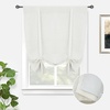 image:imageDriftAway Double Layer Linen Blackout Tie Up Curtains Thermal Insulated Fully Lined Balloon Roman Shade Bathroom Window Adjustable Rod Pocket for Small Window 31 Inch by 47 Inch YellowIvory Cream