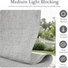 image:imageDriftAway Double Layer Linen Blackout Tie Up Curtains Thermal Insulated Fully Lined Balloon Roman Shade Bathroom Window Adjustable Rod Pocket for Small Window 31 Inch by 47 Inch YellowGrey