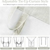 image:imageDriftAway Double Layer Linen Blackout Tie Up Curtains Thermal Insulated Fully Lined Balloon Roman Shade Bathroom Window Adjustable Rod Pocket for Small Window 31 Inch by 47 Inch YellowLight Linen