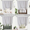 image:imageDriftAway Double Layer Linen Blackout Tie Up Curtains Thermal Insulated Fully Lined Balloon Roman Shade Bathroom Window Adjustable Rod Pocket for Small Window 31 Inch by 47 Inch YellowLight Ivory