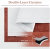 image:imageDriftAway Double Layer Linen Blackout Tie Up Curtains Thermal Insulated Fully Lined Balloon Roman Shade Bathroom Window Adjustable Rod Pocket for Small Window 31 Inch by 47 Inch YellowBurnt Orange