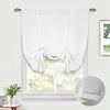 image:imageDriftAway Double Layer Linen Blackout Tie Up Curtains Thermal Insulated Fully Lined Balloon Roman Shade Bathroom Window Adjustable Rod Pocket for Small Window 31 Inch by 47 Inch YellowWhite