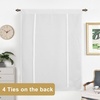 image:imageDriftAway Double Layer Linen Blackout Tie Up Curtains Thermal Insulated Fully Lined Balloon Roman Shade Bathroom Window Adjustable Rod Pocket for Small Window 31 Inch by 47 Inch YellowWhite