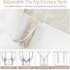 image:imageDriftAway Double Layer Linen Blackout Tie Up Curtains Thermal Insulated Fully Lined Balloon Roman Shade Bathroom Window Adjustable Rod Pocket for Small Window 31 Inch by 47 Inch YellowBeige