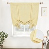 image:imageDriftAway Double Layer Linen Blackout Tie Up Curtains Thermal Insulated Fully Lined Balloon Roman Shade Bathroom Window Adjustable Rod Pocket for Small Window 31 Inch by 47 Inch YellowYellow