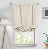 image:imageDriftAway Double Layer Linen Blackout Tie Up Curtains Thermal Insulated Fully Lined Balloon Roman Shade Bathroom Window Adjustable Rod Pocket for Small Window 31 Inch by 47 Inch YellowBeige