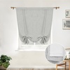 image:imageDriftAway Double Layer Linen Blackout Tie Up Curtains Thermal Insulated Fully Lined Balloon Roman Shade Bathroom Window Adjustable Rod Pocket for Small Window 31 Inch by 47 Inch YellowGrey