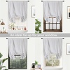 image:imageDriftAway Double Layer Linen Blackout Tie Up Curtains Thermal Insulated Fully Lined Balloon Roman Shade Bathroom Window Adjustable Rod Pocket for Small Window 31 Inch by 47 Inch YellowLight Ivory