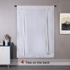 image:imageDriftAway Double Layer Linen Blackout Tie Up Curtains Thermal Insulated Fully Lined Balloon Roman Shade Bathroom Window Adjustable Rod Pocket for Small Window 31 Inch by 47 Inch YellowLight Ivory