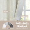 image:imageDriftAway Double Layer Linen Blackout Tie Up Curtains Thermal Insulated Fully Lined Balloon Roman Shade Bathroom Window Adjustable Rod Pocket for Small Window 31 Inch by 47 Inch YellowBeige