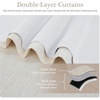 image:imageDriftAway Double Layer Linen Blackout Tie Up Curtains Thermal Insulated Fully Lined Balloon Roman Shade Bathroom Window Adjustable Rod Pocket for Small Window 31 Inch by 47 Inch YellowBeige