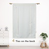image:imageDriftAway Double Layer Linen Blackout Tie Up Curtains Thermal Insulated Fully Lined Balloon Roman Shade Bathroom Window Adjustable Rod Pocket for Small Window 31 Inch by 47 Inch YellowIvory Cream