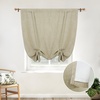 image:imageDriftAway Double Layer Linen Blackout Tie Up Curtains Thermal Insulated Fully Lined Balloon Roman Shade Bathroom Window Adjustable Rod Pocket for Small Window 31 Inch by 47 Inch YellowLight Khaki Llinen