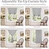 image:imageDriftAway Double Layer Linen Blackout Tie Up Curtains Thermal Insulated Fully Lined Balloon Roman Shade Bathroom Window Adjustable Rod Pocket for Small Window 31 Inch by 47 Inch YellowGrey