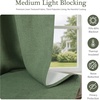 image:imageDriftAway Double Layer Linen Blackout Tie Up Curtains Thermal Insulated Fully Lined Balloon Roman Shade Bathroom Window Adjustable Rod Pocket for Small Window 31 Inch by 47 Inch YellowOlive Green