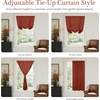 image:imageDriftAway Double Layer Linen Blackout Tie Up Curtains Thermal Insulated Fully Lined Balloon Roman Shade Bathroom Window Adjustable Rod Pocket for Small Window 31 Inch by 47 Inch YellowBurnt Orange