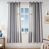 image:imageDriftAway Farmhouse Curtains for Living Room Vertical Striped Linen Curtains Semi Sheer Light Filtering Grommet Window Treatments 84 Inches Long 2 Panels Pinstripe Navy on BeigeG Dark Blue