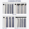 image:imageDriftAway Farmhouse Curtains for Living Room Vertical Striped Linen Curtains Semi Sheer Light Filtering Grommet Window Treatments 84 Inches Long 2 Panels Pinstripe Navy on BeigeB Dark Blue