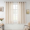 image:imageDriftAway Farmhouse Curtains for Living Room Vertical Striped Linen Curtains Semi Sheer Light Filtering Grommet Window Treatments 84 Inches Long 2 Panels Pinstripe Navy on BeigeG Grey on Beige