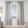 image:imageDriftAway Farmhouse Curtains for Living Room Vertical Striped Linen Curtains Semi Sheer Light Filtering Grommet Window Treatments 84 Inches Long 2 Panels Pinstripe Navy on BeigeB Jean Navy