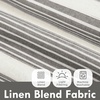 image:imageDriftAway Farmhouse Curtains for Living Room Vertical Striped Linen Curtains Semi Sheer Light Filtering Grommet Window Treatments 84 Inches Long 2 Panels Pinstripe Navy on BeigeG Grey