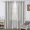 image:imageDriftAway Farmhouse Curtains for Living Room Vertical Striped Linen Curtains Semi Sheer Light Filtering Grommet Window Treatments 84 Inches Long 2 Panels Pinstripe Navy on BeigeG Grey