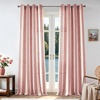 image:imageDriftAway Farmhouse Curtains for Living Room Vertical Striped Linen Curtains Semi Sheer Light Filtering Grommet Window Treatments 84 Inches Long 2 Panels Pinstripe Navy on BeigeG Red