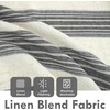 image:imageDriftAway Farmhouse Curtains for Living Room Vertical Striped Linen Curtains Semi Sheer Light Filtering Grommet Window Treatments 84 Inches Long 2 Panels Pinstripe Navy on BeigeB Grey