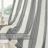 image:imageDriftAway Farmhouse Curtains for Living Room Vertical Striped Linen Curtains Semi Sheer Light Filtering Grommet Window Treatments 84 Inches Long 2 Panels Pinstripe Navy on BeigeB Grey